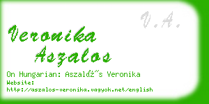 veronika aszalos business card